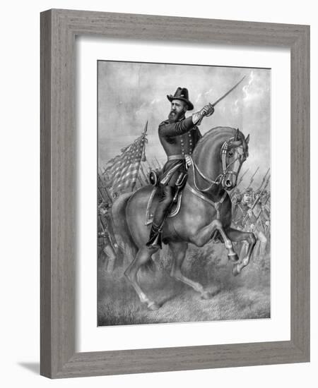 General Benjamin Harrison, Battle of Resaca-Science Source-Framed Giclee Print