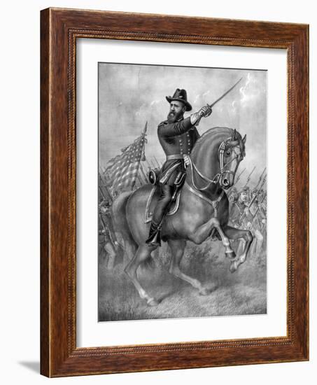 General Benjamin Harrison, Battle of Resaca-Science Source-Framed Giclee Print