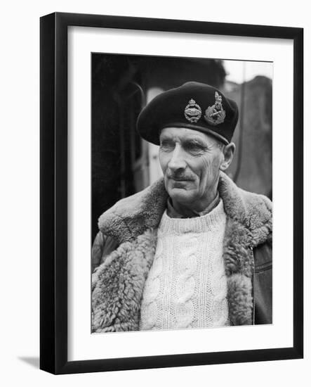 General Bernard L. Montgomery, in Command of British 8th Army During Drive Through Italy, 1944-George Rodger-Framed Photographic Print