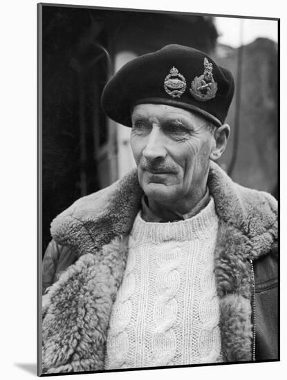 General Bernard L. Montgomery, in Command of British 8th Army During Drive Through Italy, 1944-George Rodger-Mounted Photographic Print