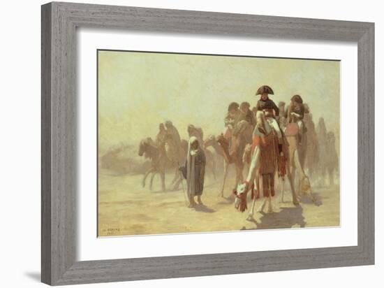 General Bonaparte with His Military Staff in Egypt, 1863-Jean Leon Gerome-Framed Giclee Print