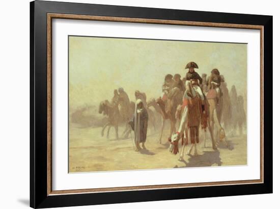 General Bonaparte with His Military Staff in Egypt, 1863-Jean Leon Gerome-Framed Giclee Print