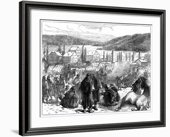 General Bourbaki's Defeated French Army in Switzerland, February 1871-null-Framed Giclee Print