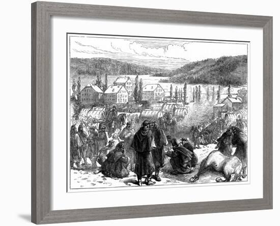 General Bourbaki's Defeated French Army in Switzerland, February 1871-null-Framed Giclee Print