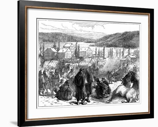 General Bourbaki's Defeated French Army in Switzerland, February 1871-null-Framed Giclee Print