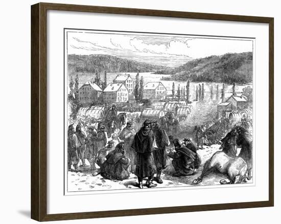 General Bourbaki's Defeated French Army in Switzerland, February 1871-null-Framed Giclee Print