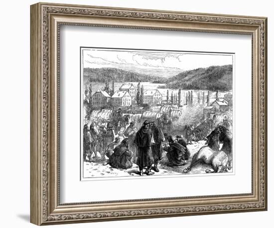 General Bourbaki's Defeated French Army in Switzerland, February 1871-null-Framed Giclee Print