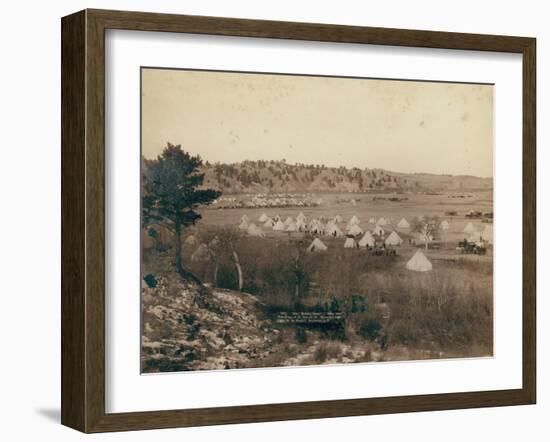 General Brook's Camp near Pine Ridge, 1891-John C. H. Grabill-Framed Photographic Print