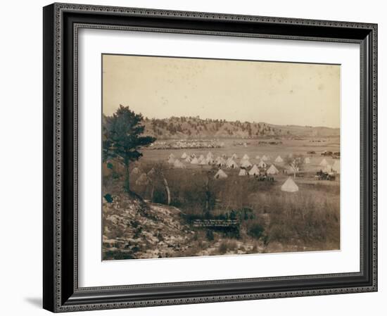 General Brook's Camp near Pine Ridge, 1891-John C. H. Grabill-Framed Photographic Print