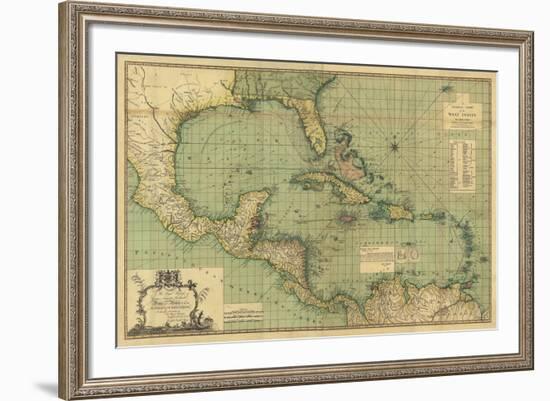 General Chart of the West Indies-John Smith Speer-Framed Giclee Print