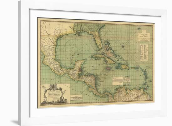 General Chart of the West Indies-John Smith Speer-Framed Giclee Print