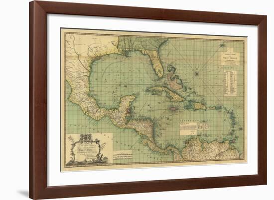 General Chart of the West Indies-John Smith Speer-Framed Giclee Print