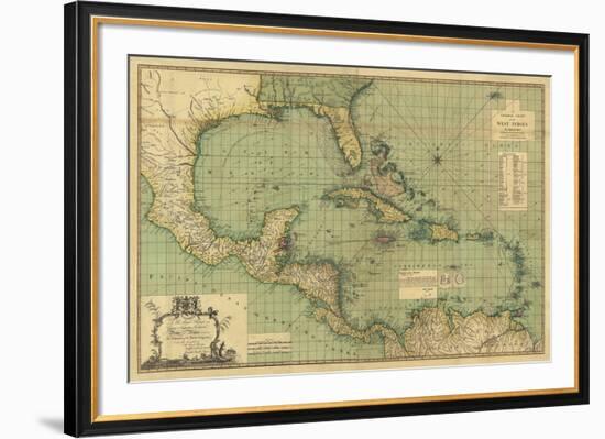 General Chart of the West Indies-John Smith Speer-Framed Giclee Print