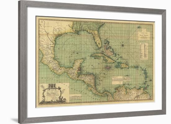 General Chart of the West Indies-John Smith Speer-Framed Giclee Print