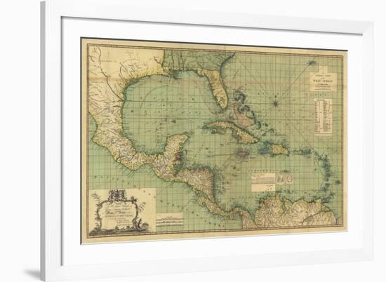 General Chart of the West Indies-John Smith Speer-Framed Giclee Print