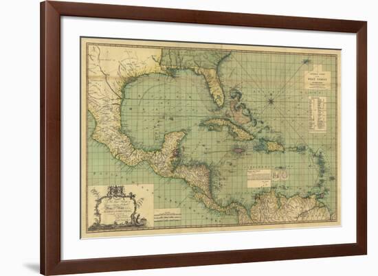General Chart of the West Indies-John Smith Speer-Framed Giclee Print