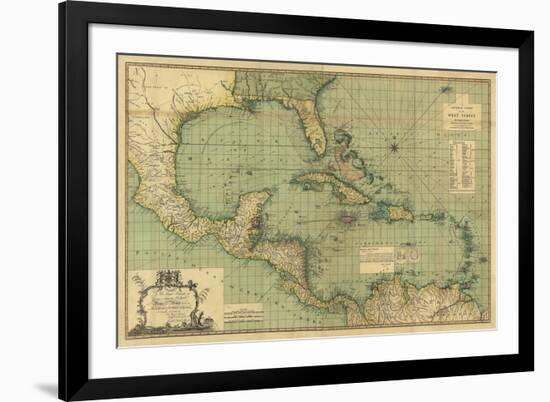 General Chart of the West Indies-John Smith Speer-Framed Giclee Print