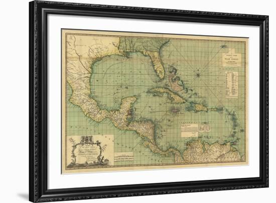 General Chart of the West Indies-John Smith Speer-Framed Giclee Print