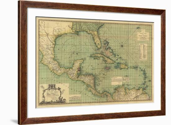 General Chart of the West Indies-John Smith Speer-Framed Giclee Print