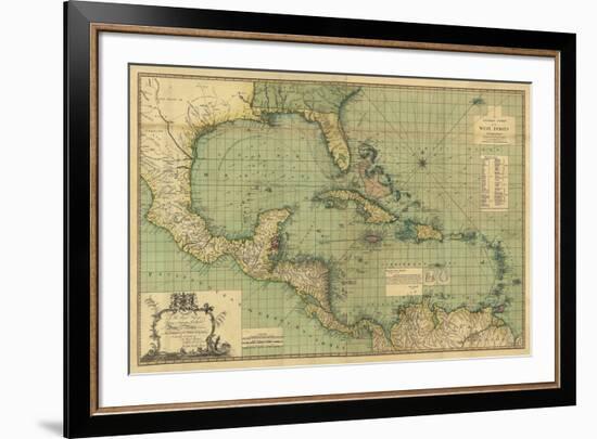 General Chart of the West Indies-John Smith Speer-Framed Giclee Print