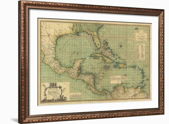 General Chart of the West Indies-John Smith Speer-Framed Giclee Print