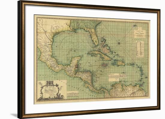 General Chart of the West Indies-John Smith Speer-Framed Giclee Print