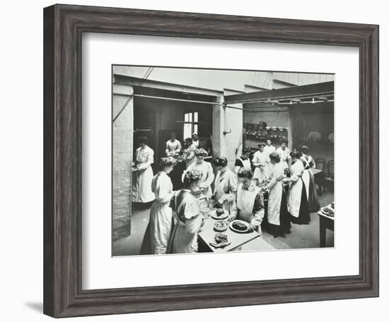 General Cookery Class, National Training School of Cookery, London, 1907-null-Framed Photographic Print