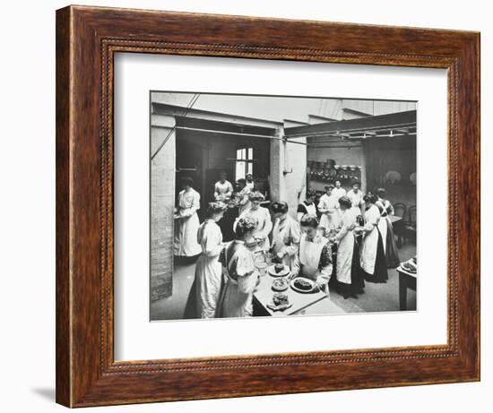 General Cookery Class, National Training School of Cookery, London, 1907-null-Framed Photographic Print