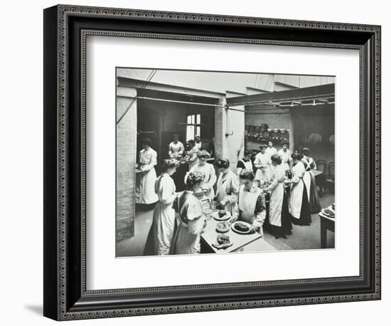 General Cookery Class, National Training School of Cookery, London, 1907-null-Framed Photographic Print