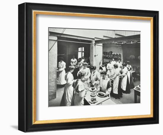 General Cookery Class, National Training School of Cookery, London, 1907-null-Framed Photographic Print