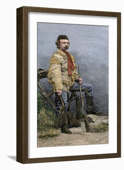 General Custer in His Buckskin Suit, Worn with a Sombrero Added During His Last Battle, 1876-null-Framed Giclee Print