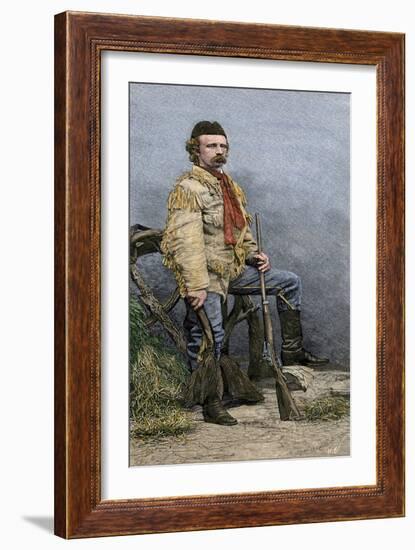 General Custer in His Buckskin Suit, Worn with a Sombrero Added During His Last Battle, 1876-null-Framed Giclee Print