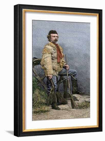 General Custer in His Buckskin Suit, Worn with a Sombrero Added During His Last Battle, 1876-null-Framed Giclee Print