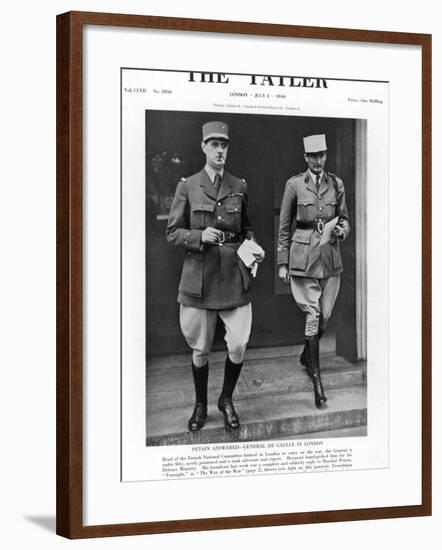 General De Gaulle in London-null-Framed Photographic Print