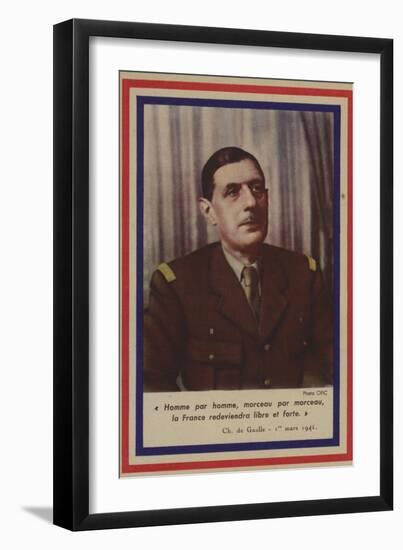 General De Gaulle-null-Framed Giclee Print