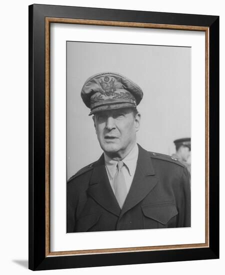 General Douglas Macarthur at Haneda Field-null-Framed Photographic Print