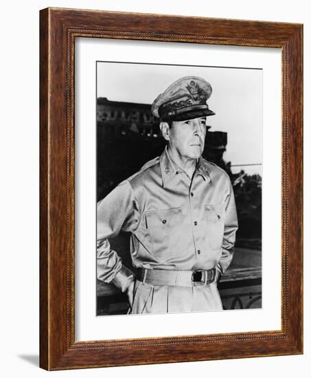 General Douglas Macarthur in the Last Days of World War 2, August 24. 1945-null-Framed Photo