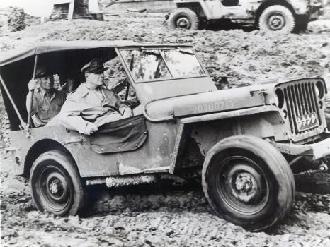 'General Douglas Macarthur Riding a Jeep on Leyte During the Second World  War' Photographic Print | Art.com