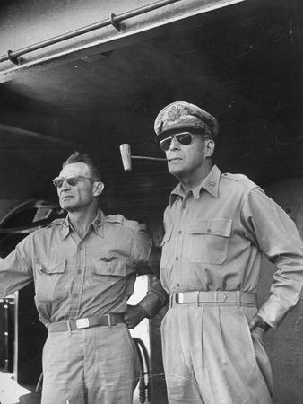 General Douglas Macarthur Smoking Corncob Pipe During Philippines Action,  WWII' Photographic Print | Art.com