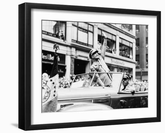 General Dwight D. Eisenhower in Parade, 1945-Fred Palumbo-Framed Photo