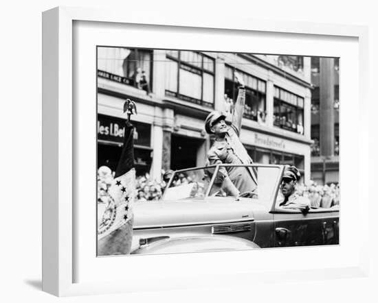 General Dwight D. Eisenhower in Parade, 1945-Fred Palumbo-Framed Photo