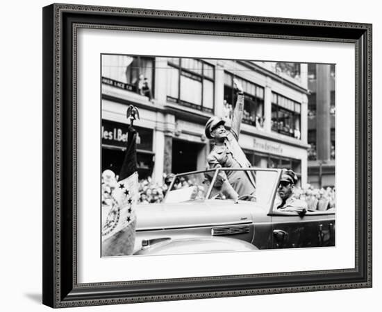 General Dwight D. Eisenhower in Parade, 1945-Fred Palumbo-Framed Photo