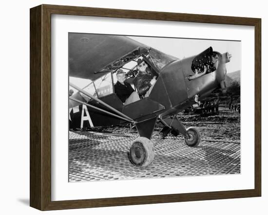 General Dwight Eisenhower, About to Fly to the Front Lines in Italy During World War II, 1943-null-Framed Photo