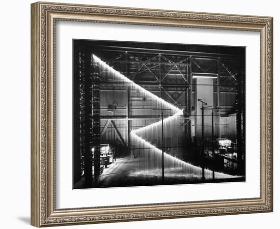 General Electric Lab, Creating Artificial Lightning to Study Its Behavior-Andreas Feininger-Framed Photographic Print