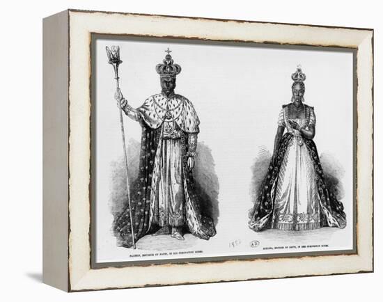 General Faustin Soulouque as Emperor of Haiti, and Adelina as Empress of Haiti, 1856-null-Framed Premier Image Canvas