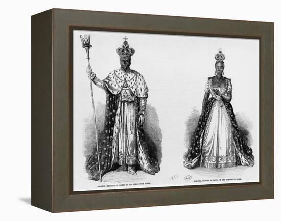 General Faustin Soulouque as Emperor of Haiti, and Adelina as Empress of Haiti, 1856-null-Framed Premier Image Canvas