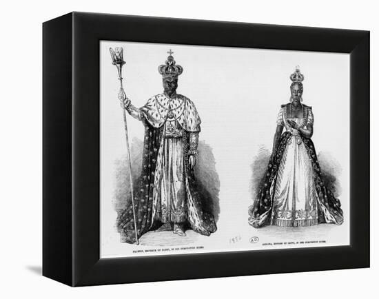 General Faustin Soulouque as Emperor of Haiti, and Adelina as Empress of Haiti, 1856-null-Framed Premier Image Canvas