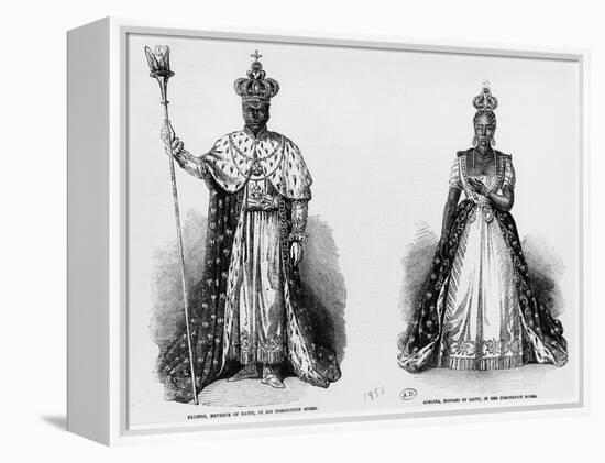 General Faustin Soulouque as Emperor of Haiti, and Adelina as Empress of Haiti, 1856-null-Framed Premier Image Canvas