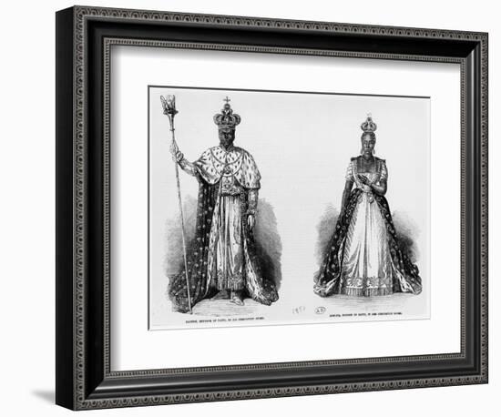 General Faustin Soulouque as Emperor of Haiti, and Adelina as Empress of Haiti, 1856-null-Framed Giclee Print