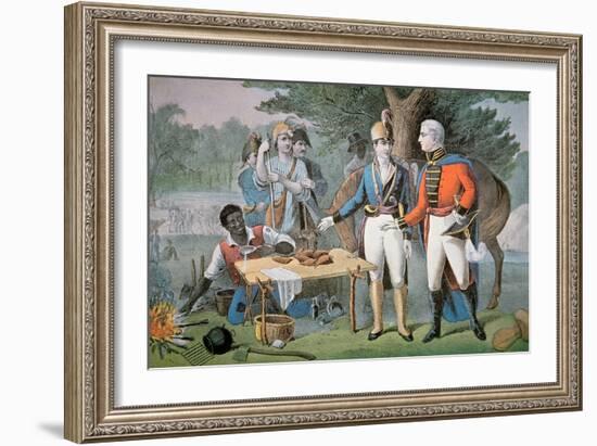 General Francis Marion of South Carolina Invites a British Officer to Dinner-American School-Framed Giclee Print